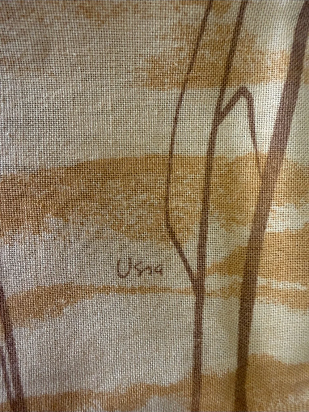 Vera Neumann “Chinese Grass” or “Golden Field of Wheat” Rectangle Tablecloth